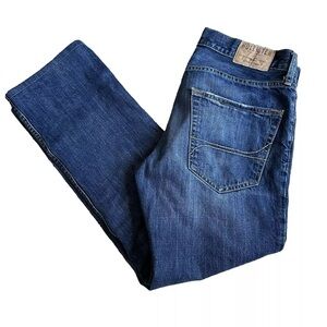 Hollister Huntington Jeans Low Rise Slim Straight Button Fly Men's Size 31x27.